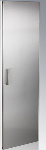 H:1860 mm. Alle glassdørene har isolerglass med grå aluminiumsramme.