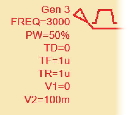 Gen 3: Pulse, Pulsed (High) Voltage = 100m, Frequency: 3k Forberedelse til kortutlegg