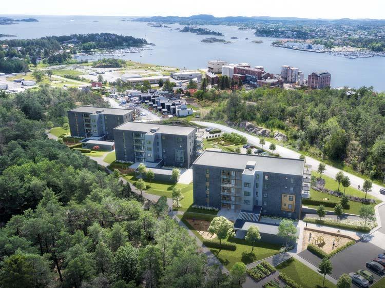 Her har man barnehage, skoler og idrettspark rett i nærheten I området er det flotte