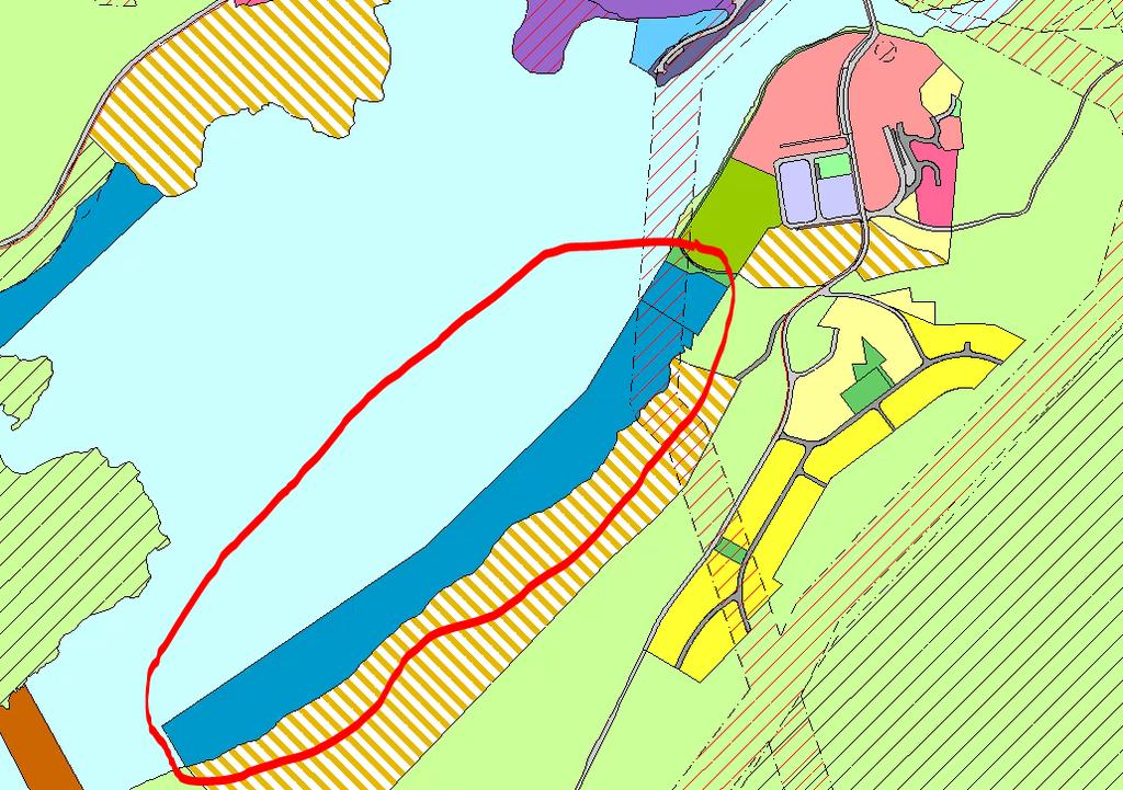 Konsekvensutredning småbåthavn Heggli/sentrum sørøst: Området utgjør 65 daa og berører strandsonen mot eiendommene: Gnr./bnr.