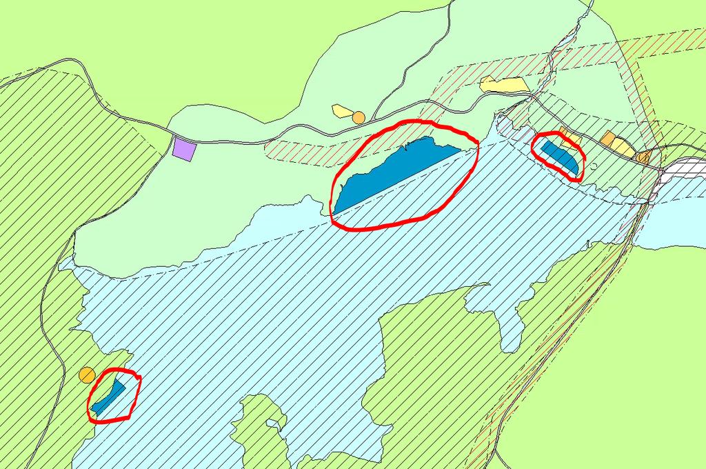 Konsekvensutredning 3 småbåthavner Gjersvikbukta: Området utgjør 38 daa og berører strandsonen mot eiendommene Gnr./Bnr./Fnr.
