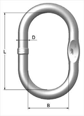 kjettingkomponenter i denne brukerhåndboken. Fram alloy varmforsinket langlenket kjetting, Nøsted Kjetting, 9-32 mm.