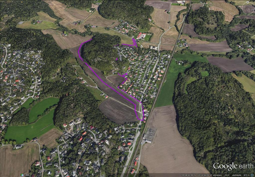 Figur 2. Oversiktsfoto over undersøkelsesområdet. Hentet fra Google earth. 4.