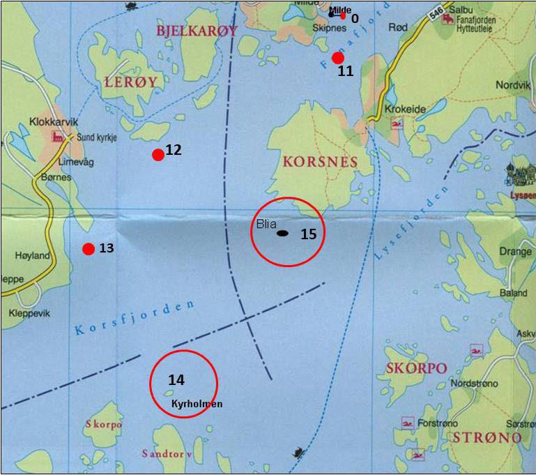 9. LØPET SEILAS PÅ FASTE MERKER 9.1 Ved seilas på faste merker (start/mål ved Mildeskjæret) finnes det en rekke løpsalternativ, som hver har sitt løpsnummer.