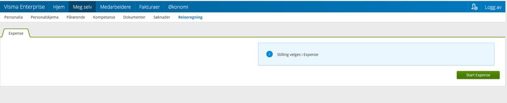 Klikk Start Expense Du registrerer både reiser, krav om tapt arbeidsfortjeneste,