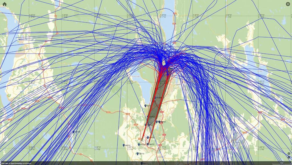 Jetflylandinger fra nord med sen tilslutning til ILS-glidebanen Figur 7.