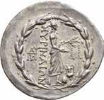 Hode av Apollo mot høyre/apollo stående mot høyre S.4216 01 9 000 Ex. CNG nr.106 13/9-2017 nr.326 1160 Ionia, Herakleia ad Latmon, 2.årh. f.kr.