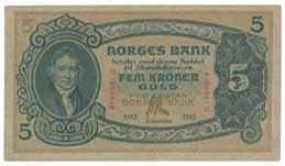 Sedler 46 Lot 2 stk. 10 kroner 1928 O og 1930 P 1-400 47 10 kroner 1929. O3860592 1+ 800 48 10 kroner 1930. P7473348 1 400 49 10 kroner 1931. R0090877 1/1+ 400 50 10 kroner 1931. R1344175 1+ 800 Ex.