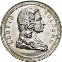 Medaljer, merker, polletter MEDALJER UTFØRT AV IVAR THRONDSEN 372* Ludvig Holberg 1684-1884. Død i København. Forgylt. 50 mm.