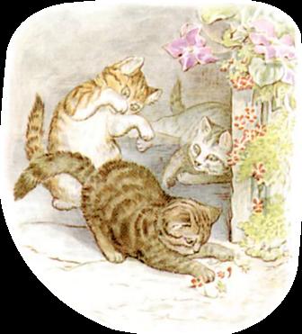 Fortellingen om Tom Kattepus Det var en gang tre små kattunger, og de het: Milli, Tom Kattepus og