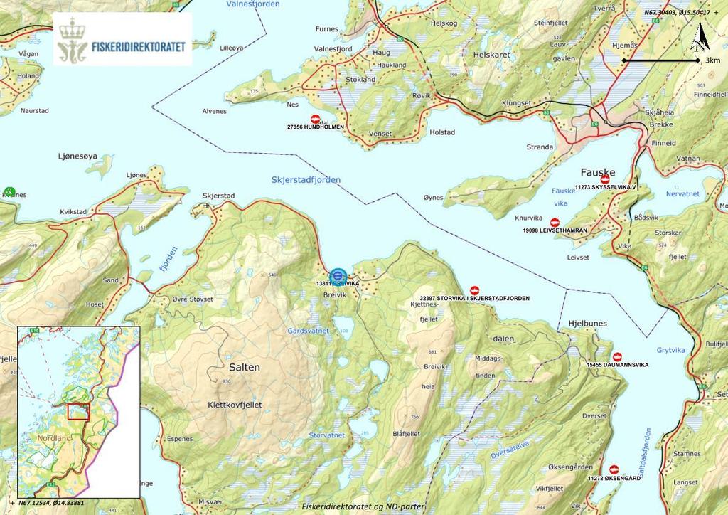 2 Materiale og metode 2.1 Område og prøvestasjoner Settefiskanlegget ligger i Bodø kommune, Nordland fylke.