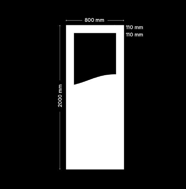 Stort portalskilt Størrelse skilt: 800 2000 mm Base: Cortenstål 20 mm (15mm + 5mm) Tekst: Laserskjæres i 5mm-platen, bokstaver i rustfritt stål tvinges inn.