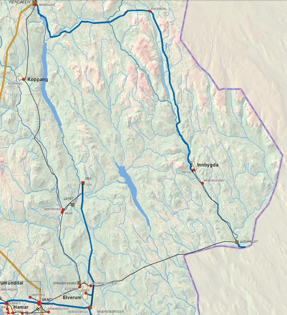 Side 7 Sør-Østerdalen. Oppgraderingen i regionalnettet i Elverumsområdet vil være et første trinn til 132 kv, og en naturlig forlengelse er å gå videre til Trysil.