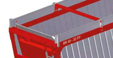 FP Range Large volume tailgate to maximise load capacity Distortion-resistant body frame sillage extensions possible A push-off bulkhead design