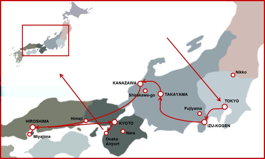 Pris Prisen inkluderer: Fly: Oslo-Tokyo / Osaka-Oslo Flyplasskatter og avgifter 4 netter på hotell i Tokyo 1 natt på tradisjonell ryokan med varme kilder i Izu- Kogen 2 netter på tradisjonellt