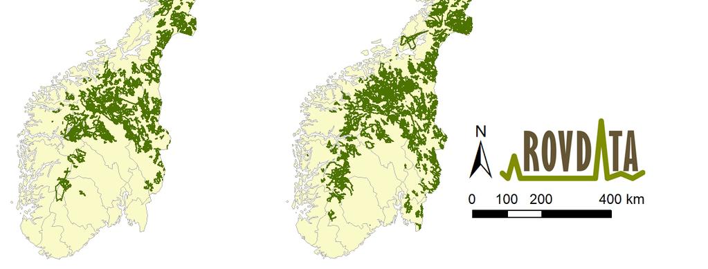 Yngleregistreringene er også vurdert opp imot alle registrerte synsobservasjoner av flere jerver i lag i perioden med tanke på mulige familiegrupper ( Rovviltobservasjoner 1.mai 1.