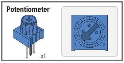 Potensiometer 1 3 1 3 2 2 Beskrivelse: Et potensiometer er en motstand med et variabelt uttak.