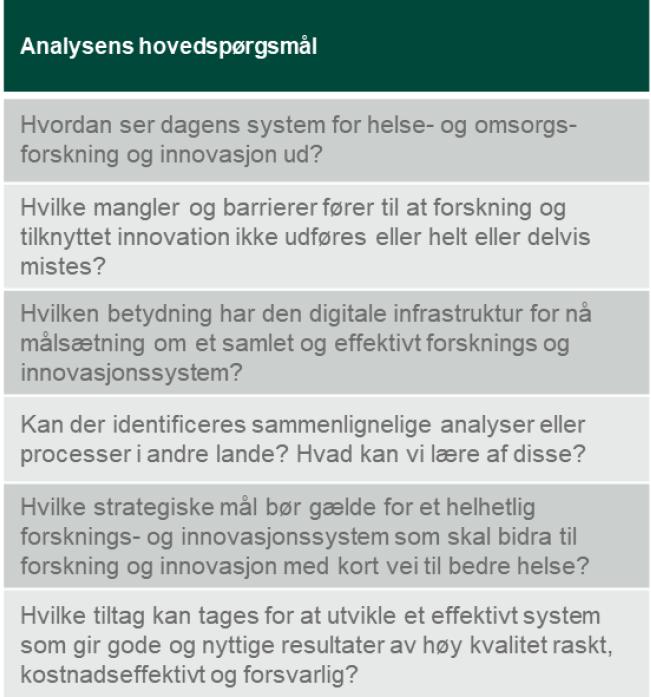 HO21 Dagens forsknings- og innovasjonssystem 1. Purpose & Research Questions Målet med oppdraget er å analysere dagens forsknings- og innovasjonssystem og foreslå forbedringer.