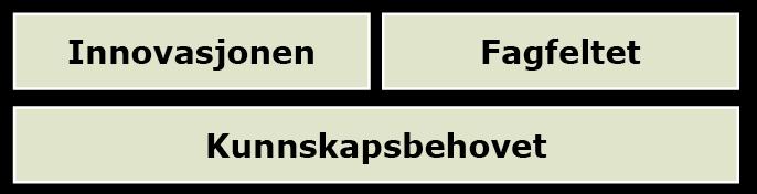 Innovasjonen og kunnskapsbehovet Beskriver bakgrunnen for