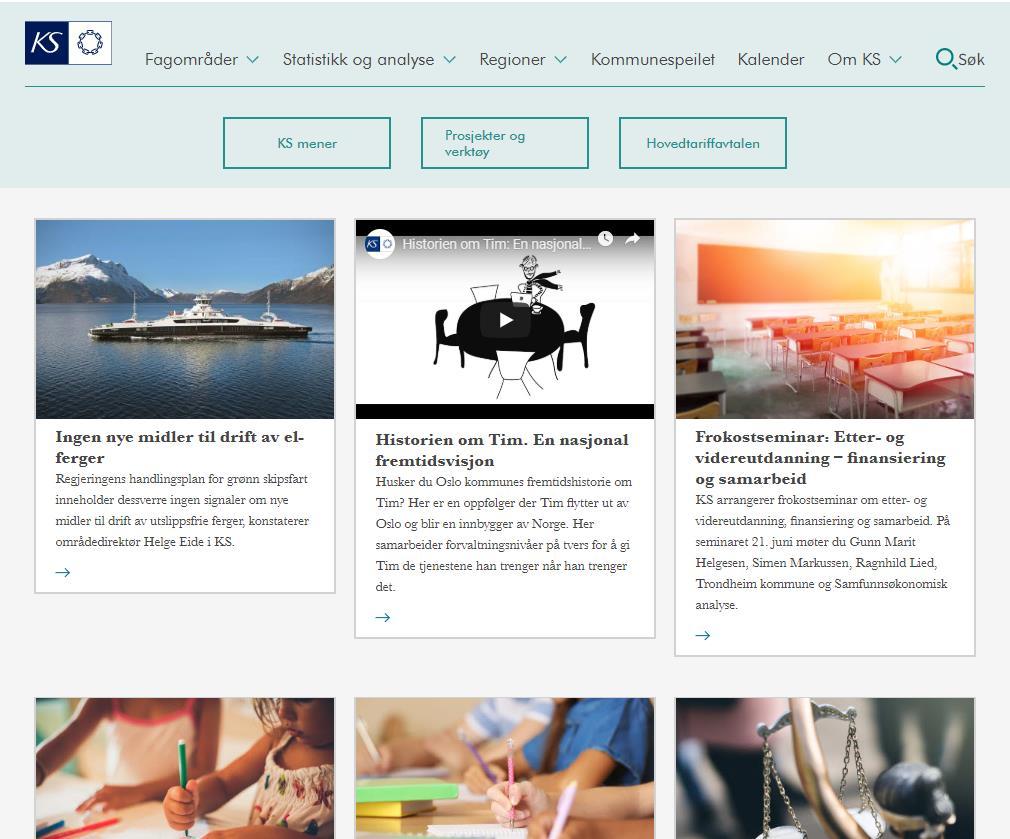 Informasjon fra og om KS KS nettsider: https://www.ks.
