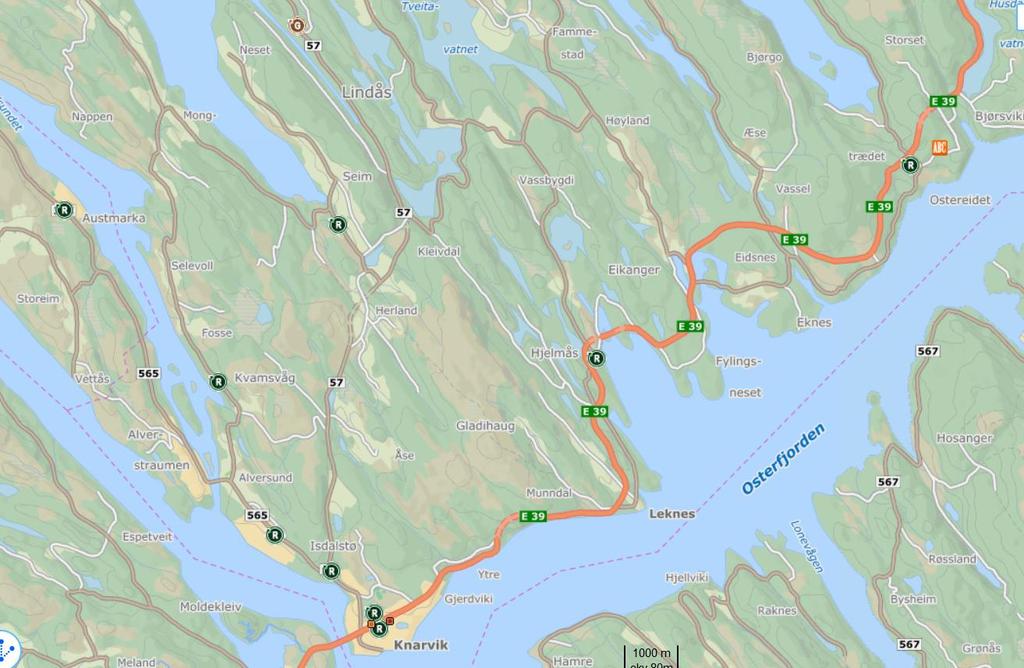 3 LOKALISERING AV TILTAKSOMRÅDET Lokalisering av tiltaksområdet Utredningsområdet