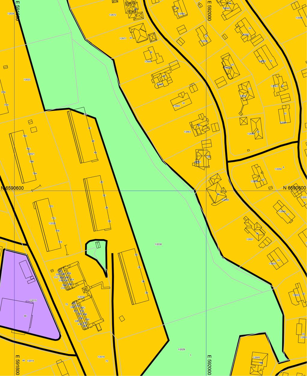 Kommuneplankart Moss kommune Eiendom: Adresse: Dato: Målestokk: 1/2030 Refsnesbakken 2A 10.07.