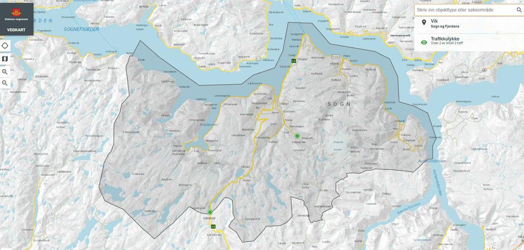 ( Vegkart- statens vegvesen, ulukker registrerte frå 01.01.2018 20.09.