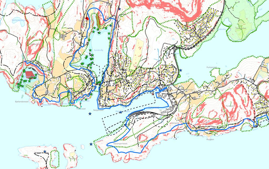 5.4 Område 4 Sunde Valen Sandvoll - Utåker - Holmedal Kartleggingsområdet omfattar eit lengre strekke som vidare er skildra som fire delområde; Sunde, Valen, Sandvoll og Ersland, samt Utåker-Holmedal.