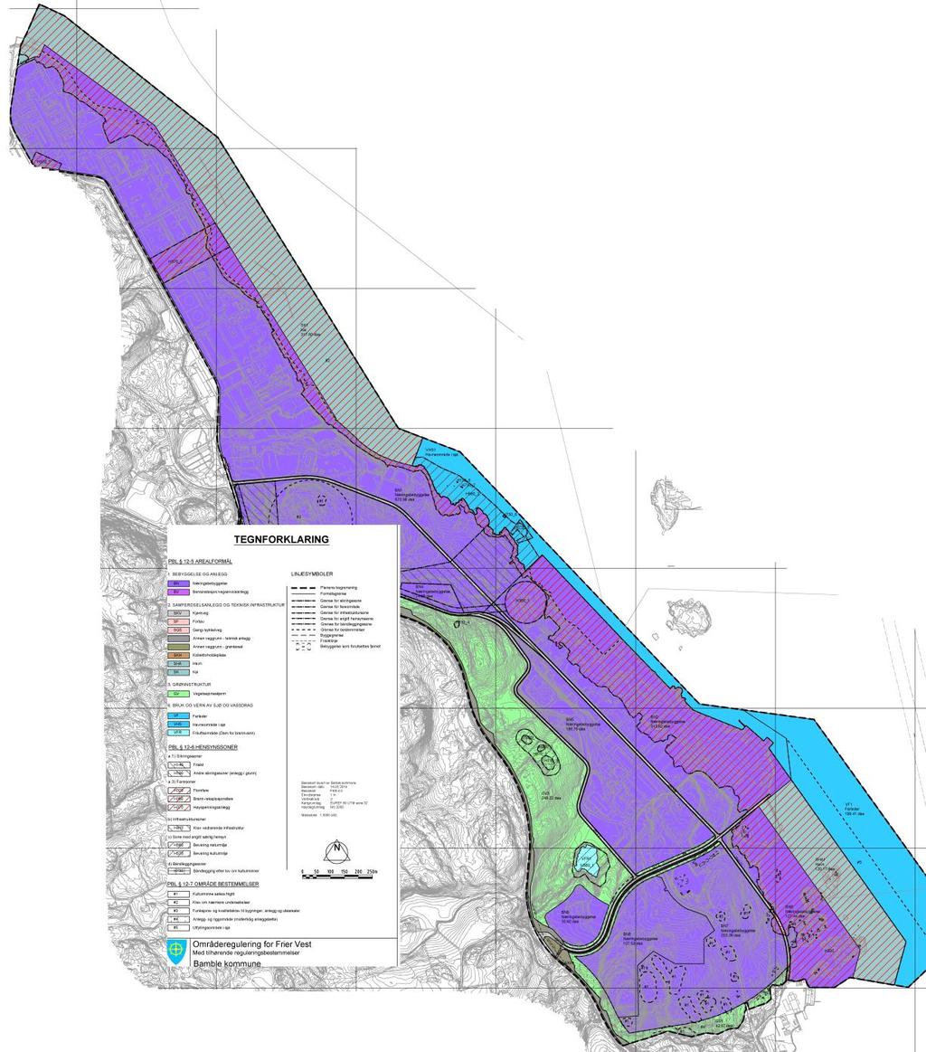 1 TILTAKET Tiltaket som vurderes her er en utvidelse av havneområdet langs vestsiden av Frierfjorden i Bamble kommune.