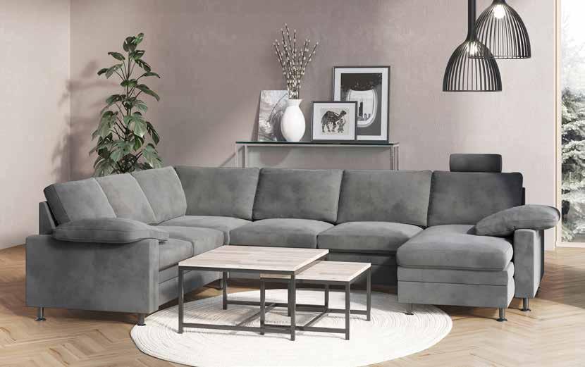 MODUL SOFA PALERMO SOFA 21.865,- 30% PALERMO J-O-D-O-H-J i stoff 334/04 Seven dark grey.