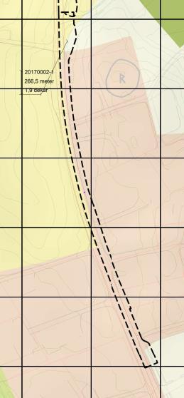 Figur 3: Planavgrensning for delområde 1 lengde: 280 meter Areal: 2,1