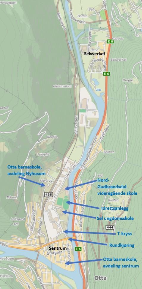 1 Innledning Norconsult er engasjert av Sel kommune til å utføre en trafikkanalyse i forbindelse med sammenslåing og flytting av Otta skole (1.- 7. klasse).