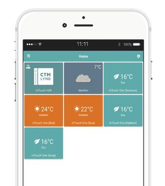 Microsafe mtouch HUB Sentral for trådløs styring med mobil/nettbrett. Kommuniserer med alle nye R -produkter som termostater, dimmere mv. for enkel lys- og varmestyring.