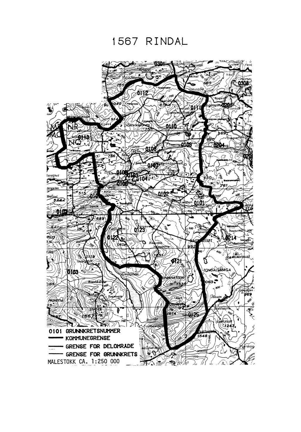 0 1 0 1 GRUNNICRETSNUMMER "N"'"""mi KOMMUNEGRENSE GRENSE FOR