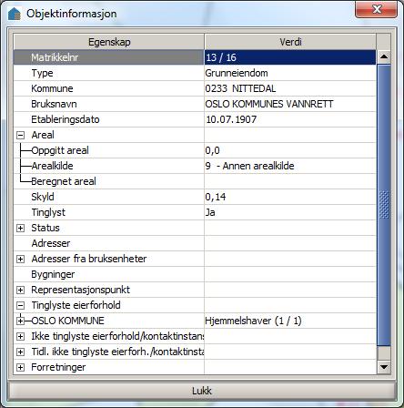 Control Panel/Display/Settings Objektinformasjonsvindu (2) Det er også