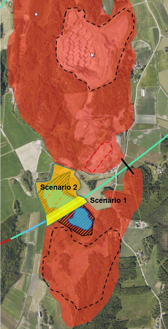 Figur 8 Vi ser at hele Håkestadbruddet får plass i Gjerstadskogen. Når DMF hevder at Stålaker øst-korridoren kan forhindre framtidig drift av hele Gjerstadskogen, er det helt urimelig.