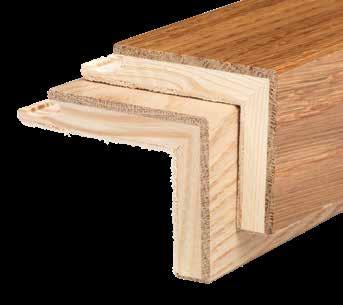 30 mm MB PROFILES 69 mm BOEN 2-lags produkter 40 x 101 x 1150 mm. Not/fjær profil på inntrinn. Chalet/Chaletino plank 62 x 85 x 1370 mm.