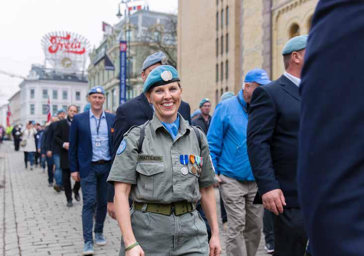 I 2018 ble alle veteranene fra UNIFIL-operasjonen i Libanon hedret spesielt. Veteranene gikk i parade gjennom Oslo som en del av arrangementet. Foto: Marion Aaserud Dahlen / Forsvaret nr.