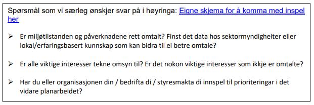 føresetnad av at alle kommunar får referat frå møta. Planprogrammet er utarbeid etter retningslinene i plan- og bygningslova og KU-forskrifta m.v. Hovudutfordringar: Samtidig med planprogrammet er også dokumentet om hovudutfordringar ute på høyring.