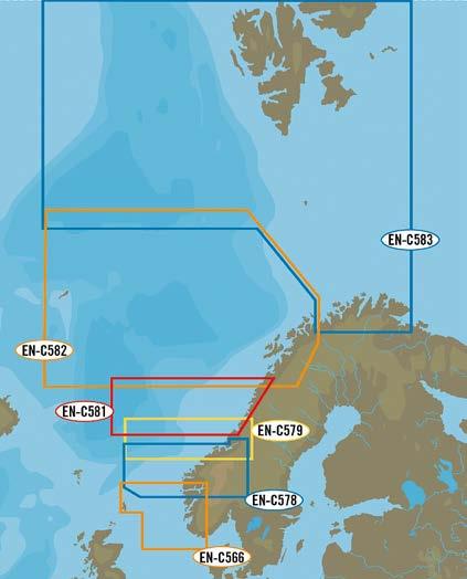 C-MAP NT+ Elektronisk kart NT+ kartografi for eldre Navman/Northstar, Seiwa og Simrad plottere NT+ kartbrikkene er mer enn 10 år gamle og har