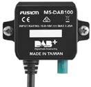 Fjernkontroll, blåtann adapter, DAB+ modul og Unidock dockingstasjon MS-DAB100A Fusion DAB+ modul komplett med