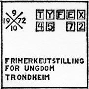 NORSKE FISKERIMESSE Reg. brukt fra 14.8.1972 IWR til 18.8.1972 TK Stempel nr.