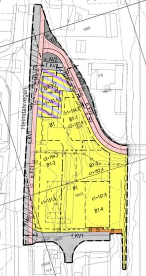 Beskrivelse av planen Planområdet skal minimum innholde 75 boenheter ved full utbygging. Samlet bruksareal (BRA) for felt B1 skal ikke overstige 7 000 m 2.