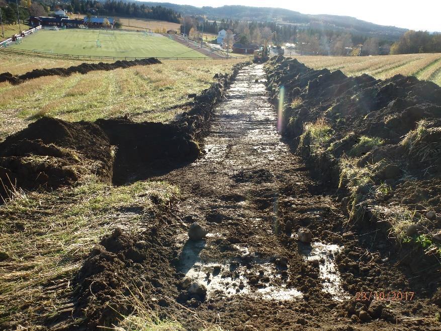 VEDLEGG 1 Sjaktebeskrivelser Nr. Matjordsdybde Beskrivelse/ undergrunn 1 30 cm. Svært omrotet i starten på sjakta. Påfylte masser de første metrene. - 2 30 50 cm. Omrotede, forstyrrede masser.