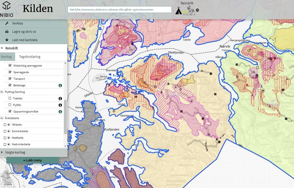 (Kapittel motorferdsel) Oversiktskart Kart kan kopieres fra reindriftskart www.kilden.nibio.no. (Ta skjermbilde og lim inn i powepoint for å tegne på kartet, eller bruk kartprogrammets tegneverktøy).