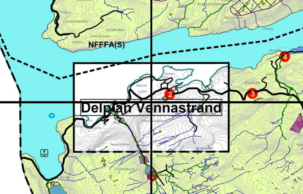 Vedlegg 6.1.3 Kommuneplan Kartutsnitt som viser kommunens arealplan rundt lokaliteten.