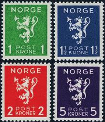 : 8449 Holberg 1934. Komplett postfrisk serie, normalkvalitet.