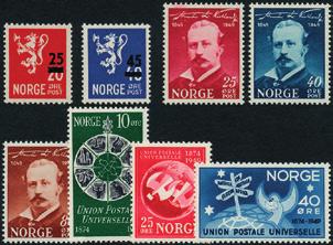 Årgang 1949 NK 375-82. Komplett på hovednummer. Årgang 1950 NK 383-403.