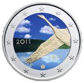 : M0414 To stk 2 Euro jubileumsmynter i farger (!).