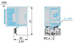 ..12 khz shielded motor cable 20 m Conducted emissions with additional EMC filter environment 2 category C3 EN/IEC 61800-3 4.